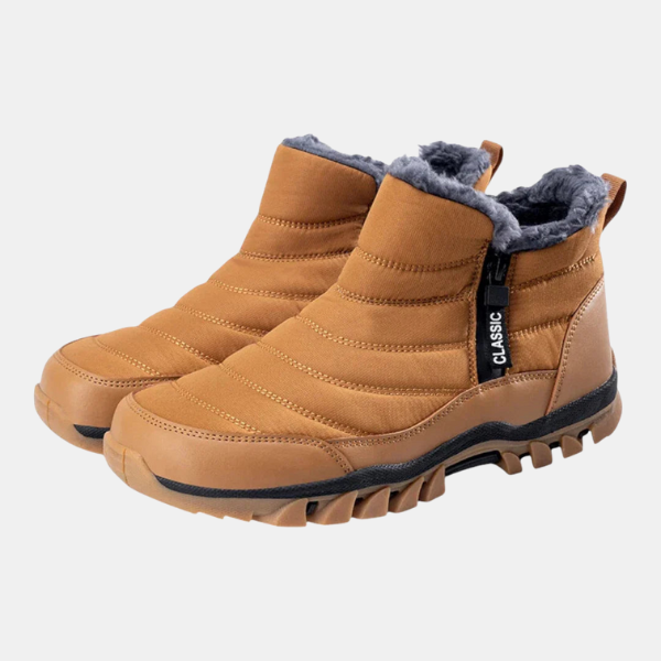 Bottes Hiver Homme – Chaudes, Antidérapantes avec Fermeture Éclair Electro Paris Marron 39