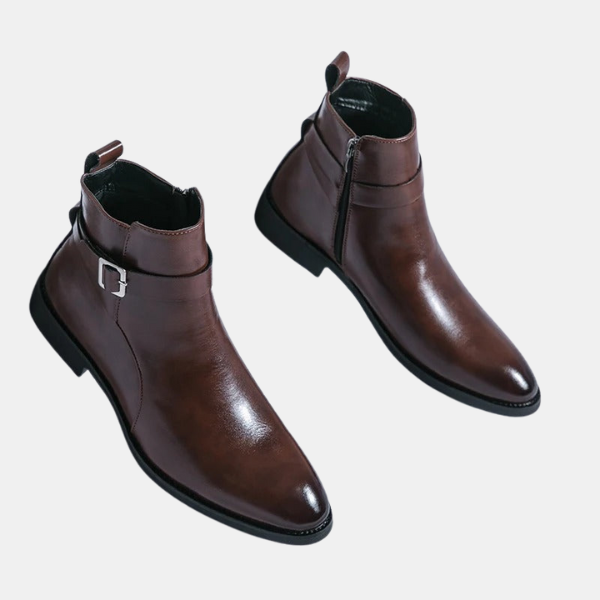 Bottes Homme Élégance – Confort et Style en Cuir Electro Paris Marron 38