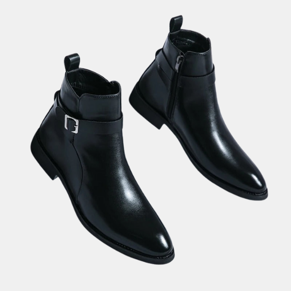 Bottes Homme Élégance – Confort et Style en Cuir Electro Paris Noir 38