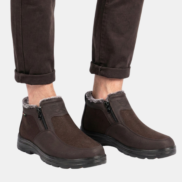 Bottes Homme Hiver Confort – Amorti et Adhérence Winter Boots Electro Paris Marron 37