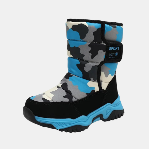 Bottes Neige Enfant – Chaud, Sec et Amusant Electro Paris Bleu 27