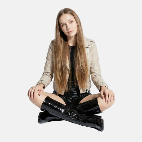 Bottes Vernies Femme Genou – Élégance Intemporelle Leather Boots Electro Paris