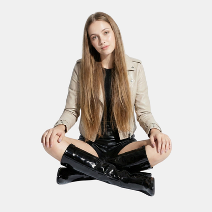 Bottes Vernies Femme Genou – Élégance Intemporelle Leather Boots Electro Paris