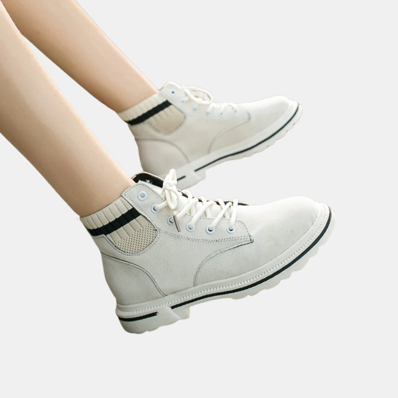 Bottes Femme Martin Respirantes en Daim Noires – Confort Élégant et Adhérence Parfaite Bottes pour femmes Electro Paris Blanc 35