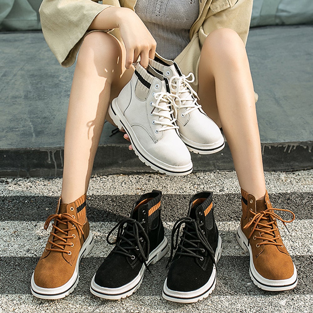 Bottes Femme Martin Respirantes en Daim Noires – Confort Élégant et Adhérence Parfaite Bottes pour femmes Electro Paris Marron 35