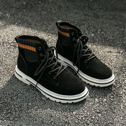 Bottes Femme Martin Respirantes en Daim Noires – Confort Élégant et Adhérence Parfaite Bottes pour femmes Electro Paris