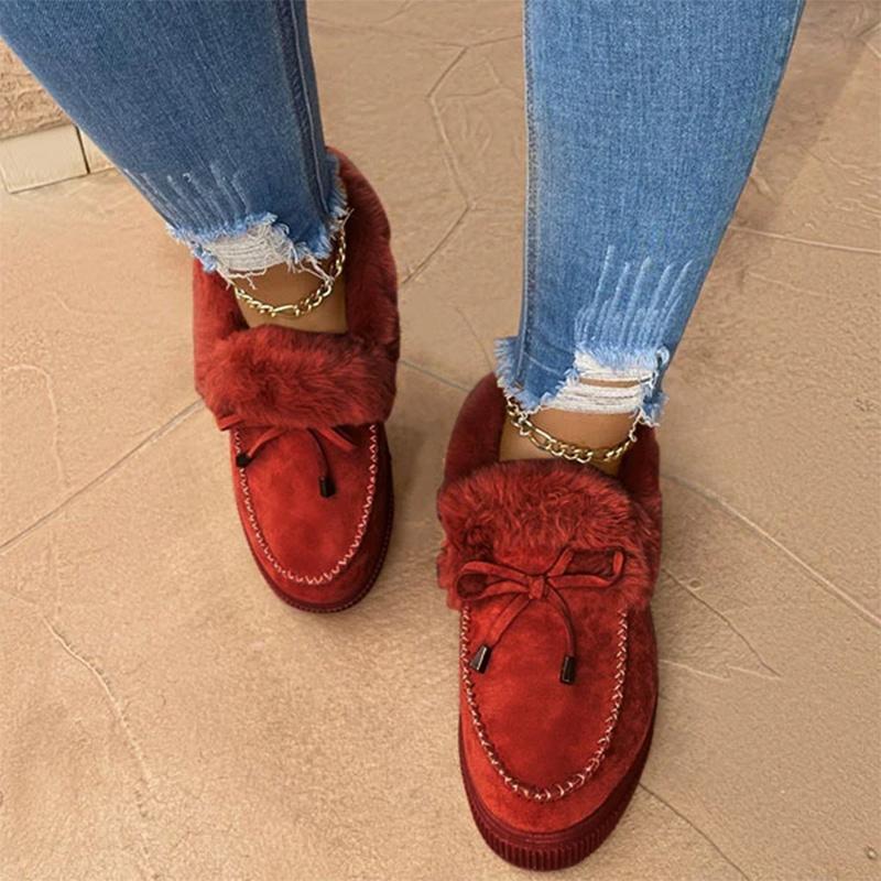 Bottes Hiver Femme Décontractées en Polaire Courte Noires Bottes décontractées pour femmes Electro Paris