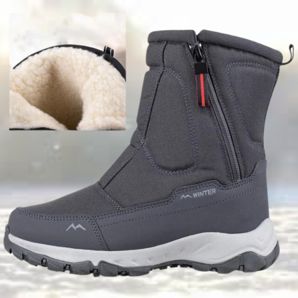 Bottes Hivernales Mi-Mollet Homme – Confort & Style Shoes Electro Paris Gris 36