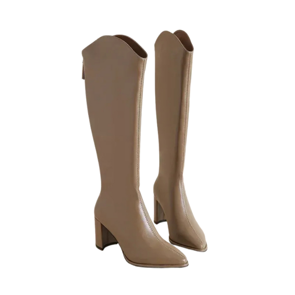 Bottes Montantes Élégantes pour Femme Electro Paris Taupe 35