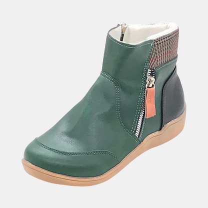Bottes Orthopédiques Imperméables pour Femme – Bottines d'Hiver Fourrées en Polaire Bottes orthopédiques pour femmes Electro Paris Vert 35