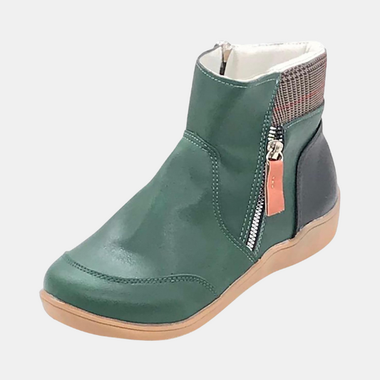 Bottes Orthopédiques Imperméables pour Femme – Bottines d'Hiver Fourrées en Polaire Bottes orthopédiques pour femmes Electro Paris Vert 35