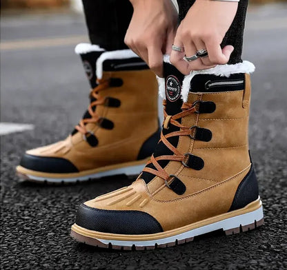 Bottes de Neige Imperméables pour Homme – Bottines d'Hiver Fourrées en Polaire Bottes d'hiver pour hommes Electro Paris