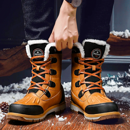 Bottes de Neige Imperméables pour Homme – Bottines d'Hiver Fourrées en Polaire Bottes d'hiver pour hommes Electro Paris
