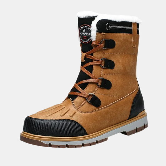 Bottes d'hiver imperméables et chaudes pour hommes - Confort thermique et adhérence renforcée Bottes de neige isolées imperméables pour hommes Electro Paris Beige 38