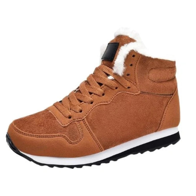 Bottes Nevara – Bottes d’Hiver Imperméables Femme avec Fourrure Chaude et Semelle Antidérapante Bottes d'hiver Electro Paris Marron 36