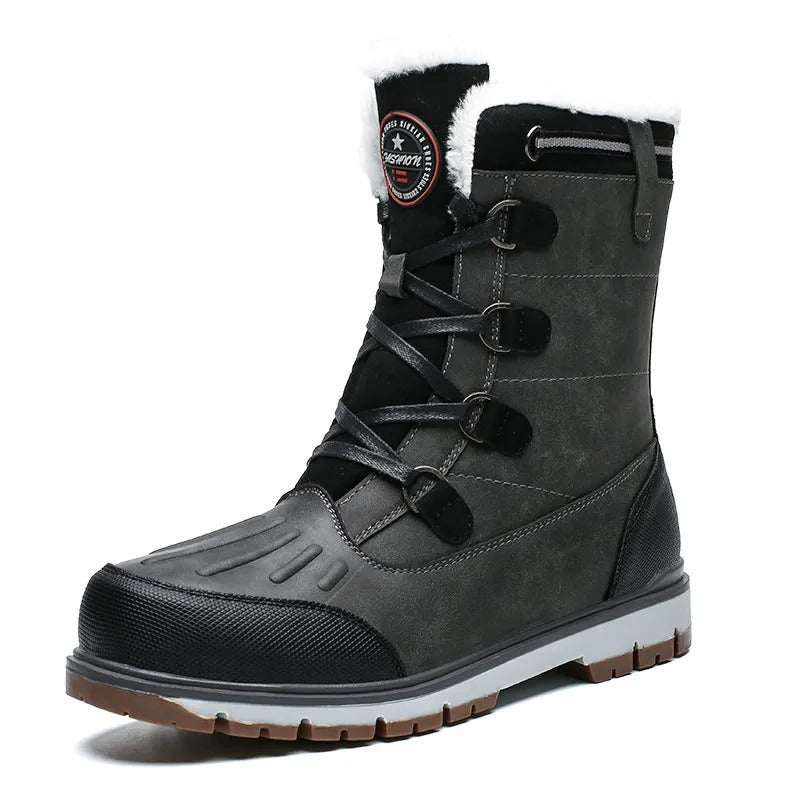 Bottes d'hiver imperméables et chaudes pour hommes - Confort thermique et adhérence renforcée Bottes de neige isolées imperméables pour hommes Electro Paris Noir 38