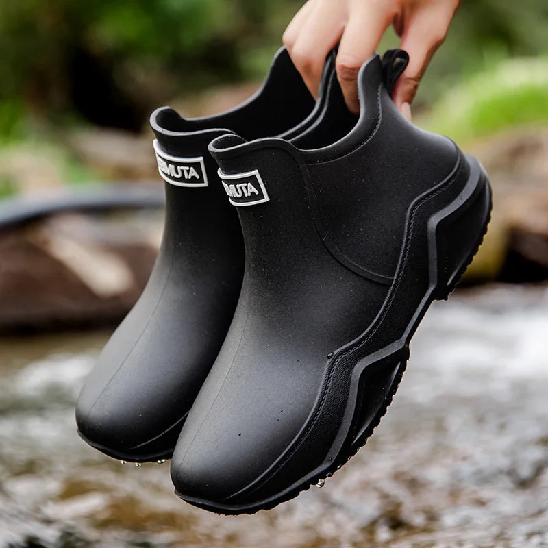 Bottes de pluie Imperméables pour Femmes – Semelle Antidérapante et Confort Bottes de cheville imperméables pour femmes Electro Paris Noir 36
