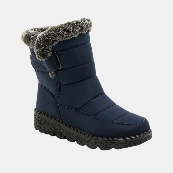 Bottes de Neige Imperméables pour Femme – Bottines Fourrées en Polaire pour l'Hiver Bottes d'hiver pour femmes Electro Paris Bleu 35