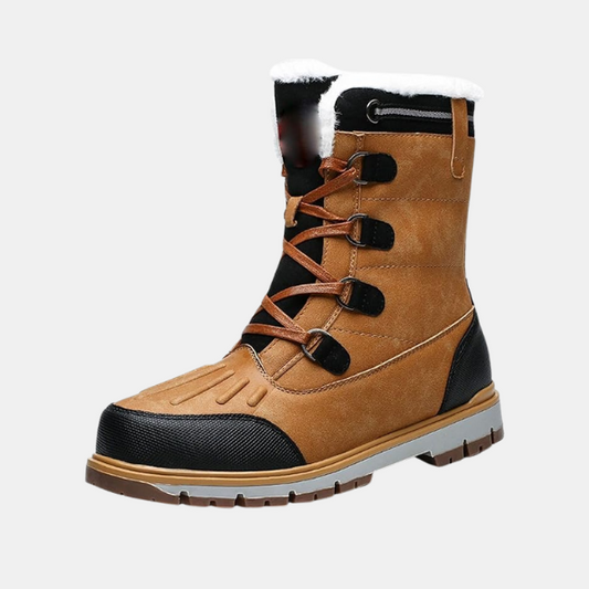 Bottes de Neige Imperméables pour Homme – Bottines d'Hiver Fourrées en Polaire Bottes d'hiver pour hommes Electro Paris Beige 6