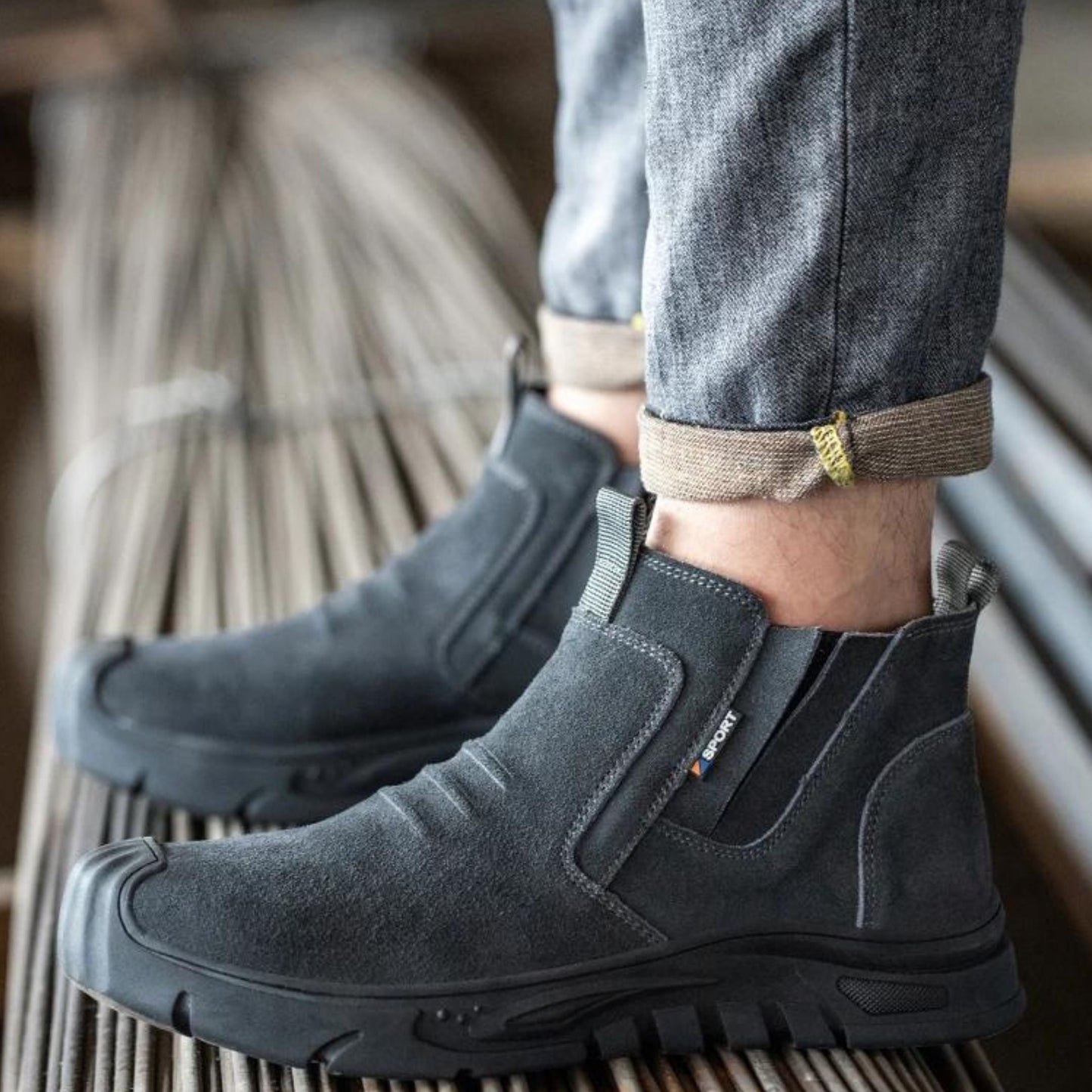 Bottes de Travail à Embout d'Acier pour Homme – Chaussures de Sécurité Industrielles et de Construction Anti-perforation Bottes de travail Electro Paris