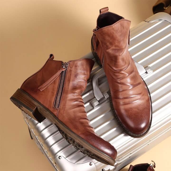 Bottes Montantes en Cuir Faits Main pour Hommes – Baskets Confortables pour un Usage Quotidien Bottes pour hommes Electro Paris