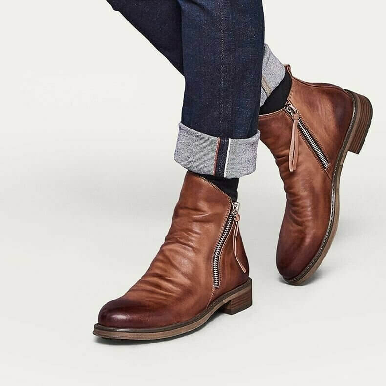 Bottes Montantes en Cuir Faits Main pour Hommes – Baskets Confortables pour un Usage Quotidien Bottes pour hommes Electro Paris