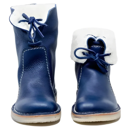 Bottes d’Hiver Douces à Doublure Laine Electro Paris Bleu 36