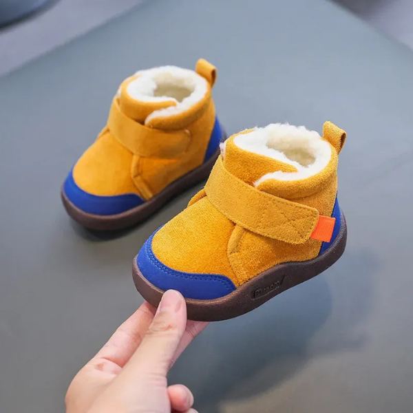Bottes d’Hiver Enfant – Chaussures Chaudes et Confortables pour Filles et Garçons Baby & Toddler Shoes Electro Paris Jaune 15 (6-12 mois)
