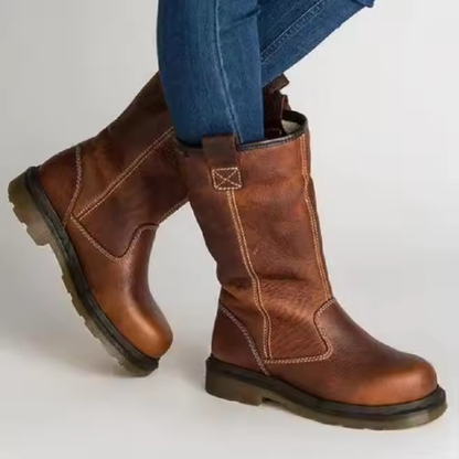 Bottes d’Hiver en Cuir pour Femmes – Élégance Chic et Confort Luxueux Electro Paris