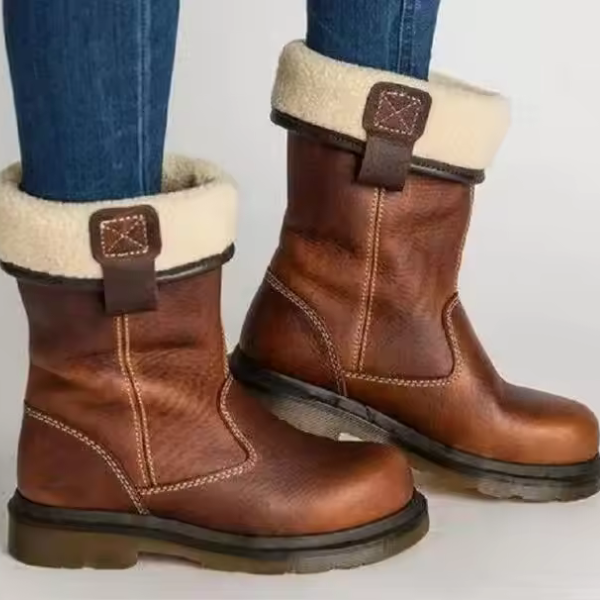 Bottes d’Hiver en Cuir pour Femmes – Élégance Chic et Confort Luxueux Electro Paris