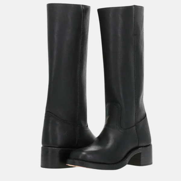 Bottes en Cuir Hautes pour Femmes – Style Élégant à Talons Electro Paris Noir 33