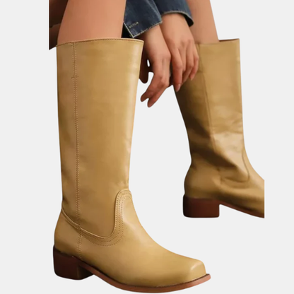 Bottes en Cuir Hautes pour Femmes – Style Élégant à Talons Electro Paris