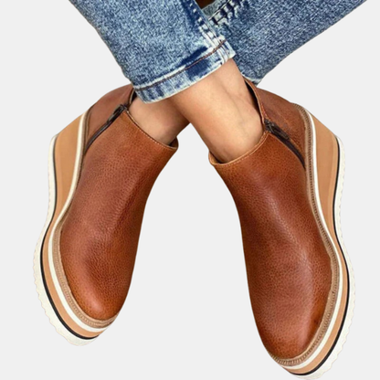 Bottines Chelsea à Plateforme pour Femmes – Élégance Contemporaine et Confort Optimal Electro Paris Marron 35