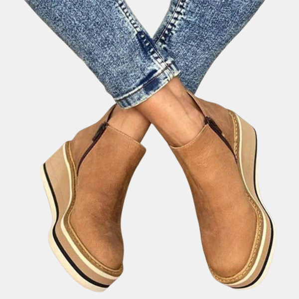 Bottines Chelsea à Plateforme pour Femmes – Élégance Contemporaine et Confort Optimal Electro Paris Beige 35