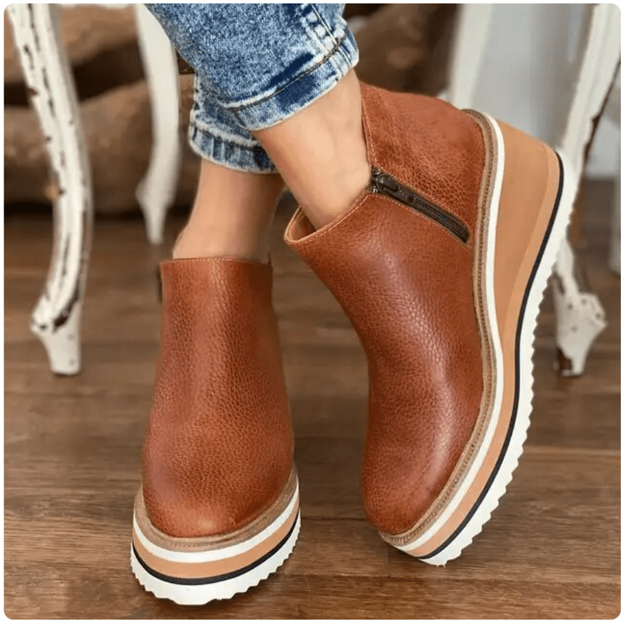 Bottines Élégantes Femme – Confort Optimal pour Automne et Hiver, Semelle Antidérapante, Style Chic Bottines Electro Paris Marron 35