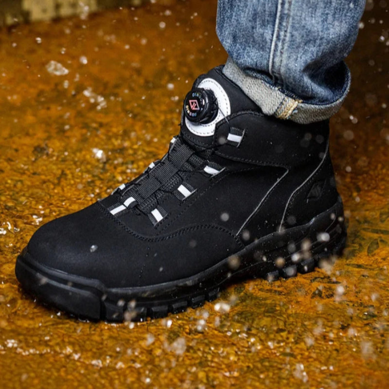 Bottines de Sécurité Imperméables Homme avec Semelle Antidérapante et Fermeture Rotative Bottes de sécurité Electro Paris