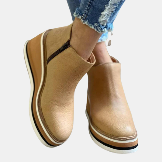 Bottines Élégantes Femme – Confort Optimal pour Automne et Hiver, Semelle Antidérapante, Style Chic Bottines Electro Paris Beige 35