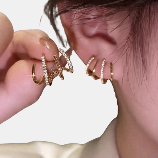 Boucles d’Oreilles Élégance – Style Griffé Raffiné Jewelry for women Electro Paris Or