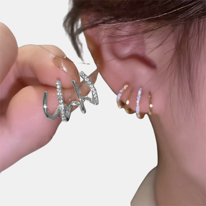 Boucles d’Oreilles Élégance – Style Griffé Raffiné Jewelry for women Electro Paris Argent
