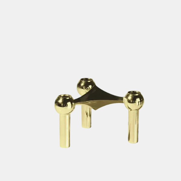 Bougeoir Design Moderne – Style Moléculaire Élégant Candle Holders Electro Paris Or Une Pièce