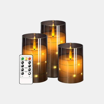 Bougies LED Étoile avec Télécommande – Décoration Lumineuse pour Fêtes Bougies LED Electro Paris
