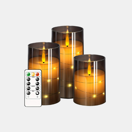 Bougies LED Étoile avec Télécommande – Décoration Lumineuse pour Fêtes Bougies LED Electro Paris