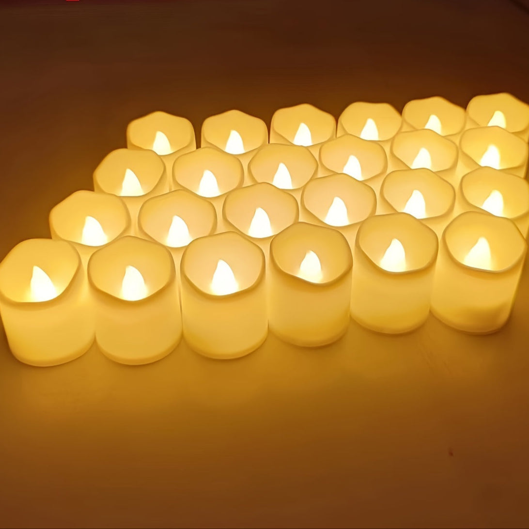 Bougies chauffe-plat LED sans Flamme – Lumières Vacillantes à Piles pour Mariages & Fêtes Bougies LED Electro Paris