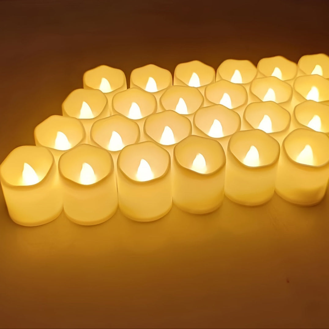 Bougies chauffe-plat LED sans Flamme – Lumières Vacillantes à Piles pour Mariages & Fêtes Bougies LED Electro Paris