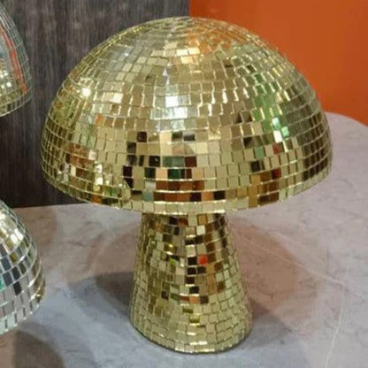 Boule disco rétro en forme de champignon pour une décoration d'intérieur festive Éclairage décoratif Electro Paris Or