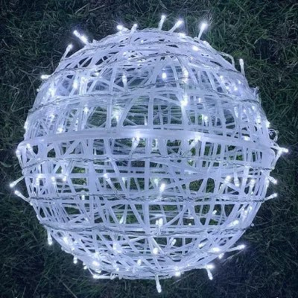 Boules LED Lumineuses – Éclairage d’Ambiance Intérieur et Extérieur Electro Paris Blanc