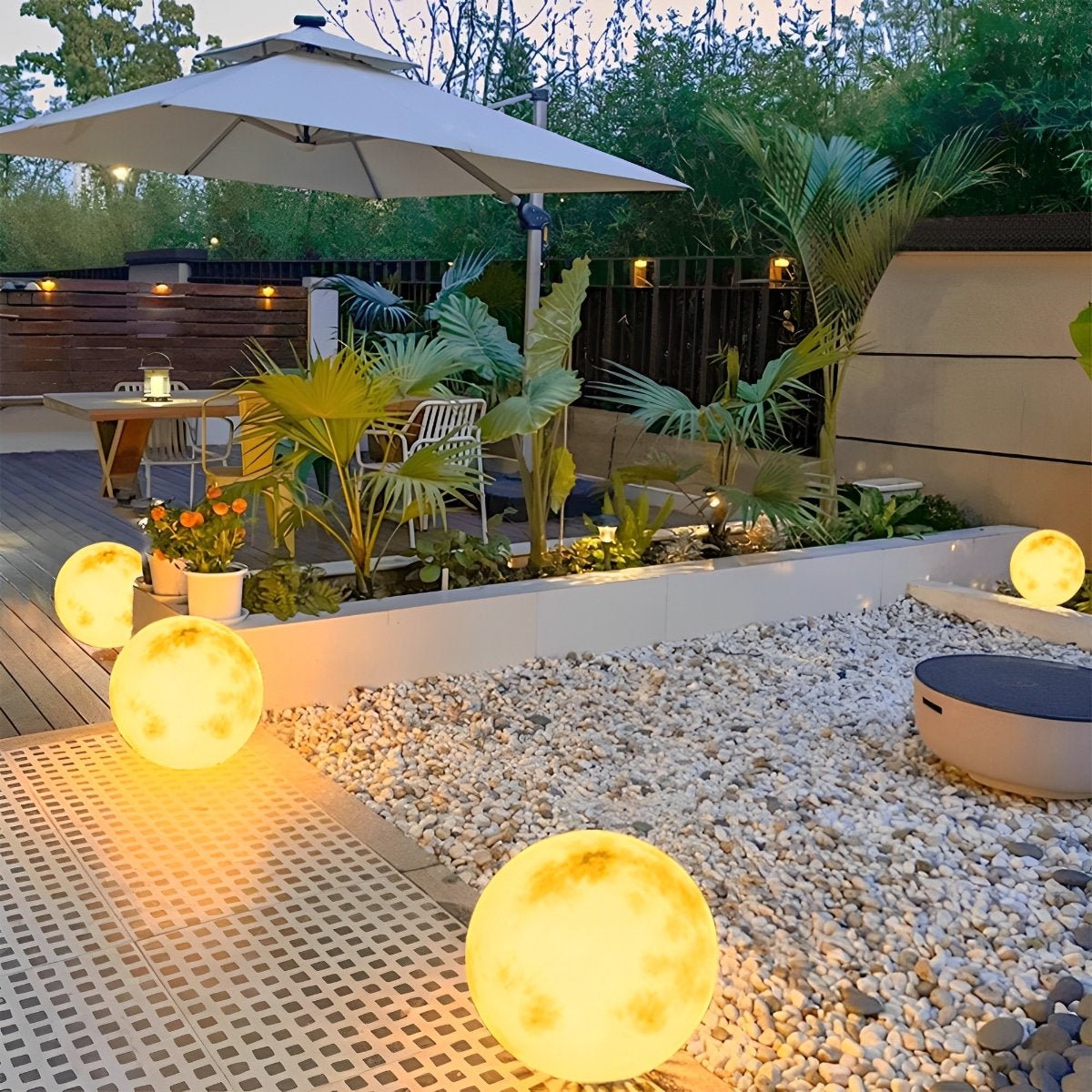 Boules Lunaires Solaires Étanches pour Paysages Extérieurs Lampadaire Electro Paris Câblé Ø 40 cm