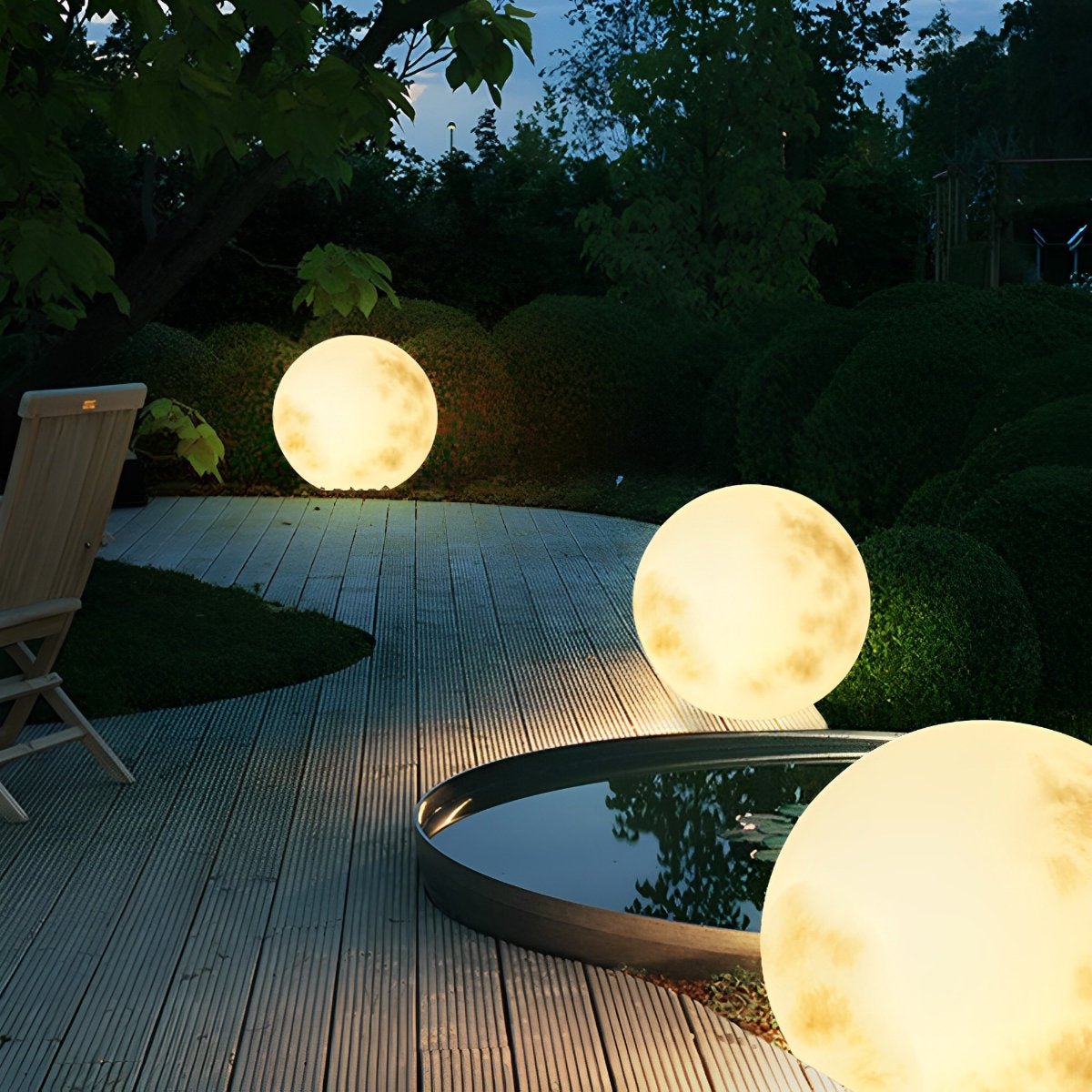 Boules Lunaires Solaires Étanches pour Paysages Extérieurs Lampadaire Electro Paris Câblé Ø 20 cm