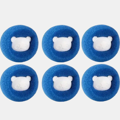Boules de Lavage Anti-Poil d’Animaux – Linge Plus Propre Pet Hair Collector Laundry Balls Electro Paris Blue 6Pcs