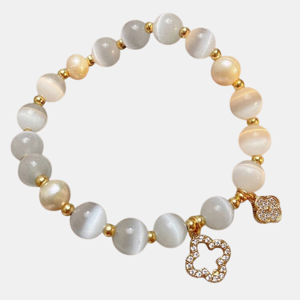 Bracelet Élégance Naturelle – Cristal et Perles Electro Paris